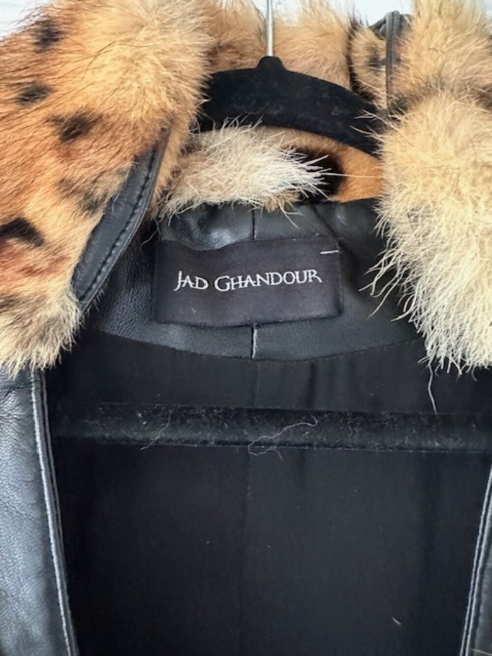 Designer Jad Ghandour Fur & Leather Statement Vest – Leopard Print - Picture 2 of 6